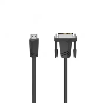 Hama 00205018 adapter kabla wideo 1,5 m HDMI typu A (standardowy) DVI-D czarny