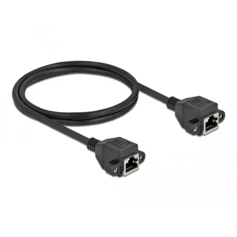 Kabel sieciowy DeLOCK Kat.6A RJ45 do RJ45 1m Czarny