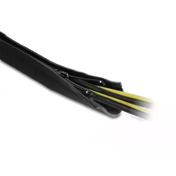 DeLOCK osłona kabli neoprenowa elastyczna z zamkiem błyskawicznym 3 m x 100 mm czarna