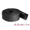 DeLOCK osłona kabli neoprenowa elastyczna z zamkiem błyskawicznym 3 m x 100 mm czarna