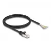 Kabel DeLOCK RJ50 męski na gołe końcówki przewodów S/FTP 1 m czarny