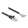 Kabel DeLOCK RJ50 męski na gołe końcówki przewodów S/FTP 1 m czarny