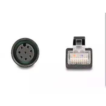 adapter kablowyowy DeLOCK M12, A-kodowany, 8-pinowe gniazdo żeńskie na wtyk męski RJ45, 50 cm