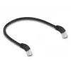 Kabel sieciowy DeLOCK RJ45 Cat.6A S/FTP 45° w dół kątowy 0,5 m czarny