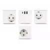 DeLOCK 11497 Gniazdko CEE 7/3 + USB Biały 250V 16A