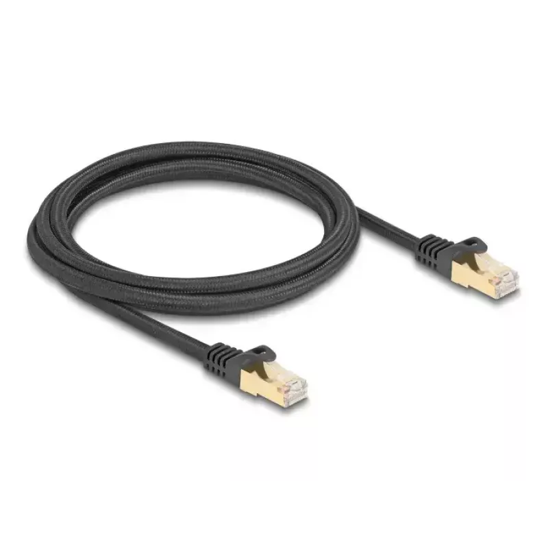 Kabel sieciowy DeLOCK RJ45 80318 wtyk do wtyku Kat.6A 2m czarny