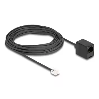 Kabel telefoniczny DeLOCK RJ11 wtyk do RJ45 gniazdo czarny 10 m
