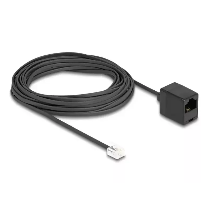 Kabel telefoniczny DeLOCK RJ11 wtyk do RJ45 gniazdo czarny 10 m