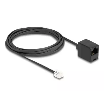 Kabel telefoniczny DeLOCK wtyk RJ11 na gniazdo RJ45 czarny 3 m