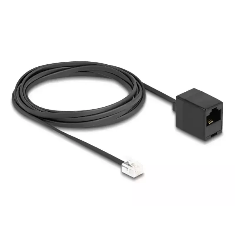 Kabel telefoniczny DeLOCK wtyk RJ11 na gniazdo RJ45 czarny 3 m