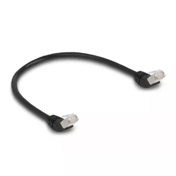 Kabel sieciowy DeLOCK RJ45 Cat.6A kątowy 45° 0,5 m czarny