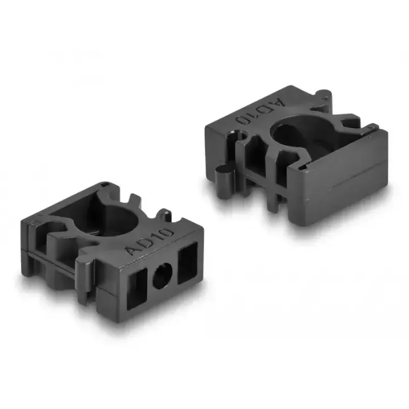 Uchwyt na kable DeLOCK 60481 10 mm czarny 8 szt.