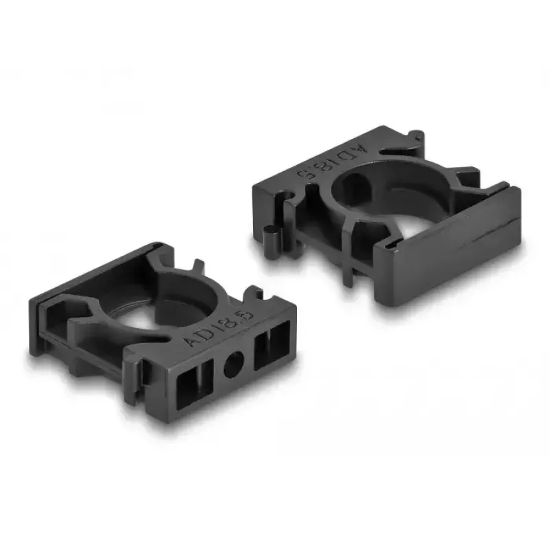Uchwyt kablowy DeLOCK 60484 18,5 mm czarny 8 sztuk