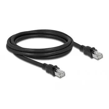 Kabel sieciowy DeLOCK RJ45 Cat.6A F/UTP 2m Czarny