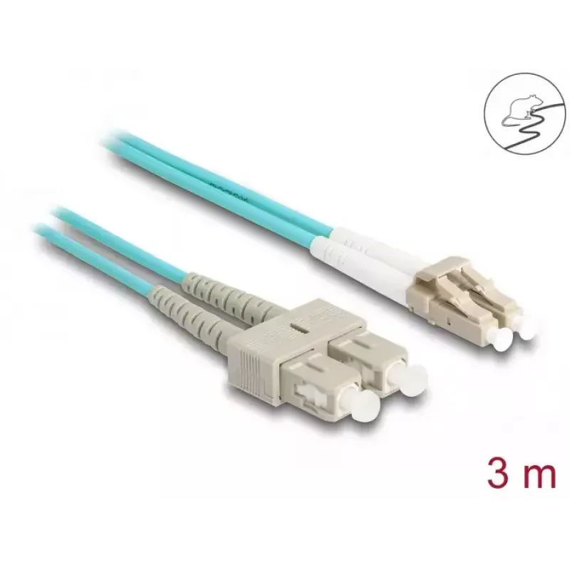 DeLOCK Kabel światłowodowy LC Duplex - SC Duplex OM3 3 m