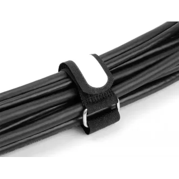 Opaska zaciskowa na rzep DeLOCK 457x25mm czarna 5 sztuk