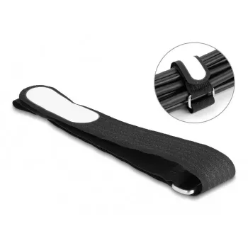 Opaska zaciskowa na rzep DeLOCK 457x25mm czarna 5 sztuk