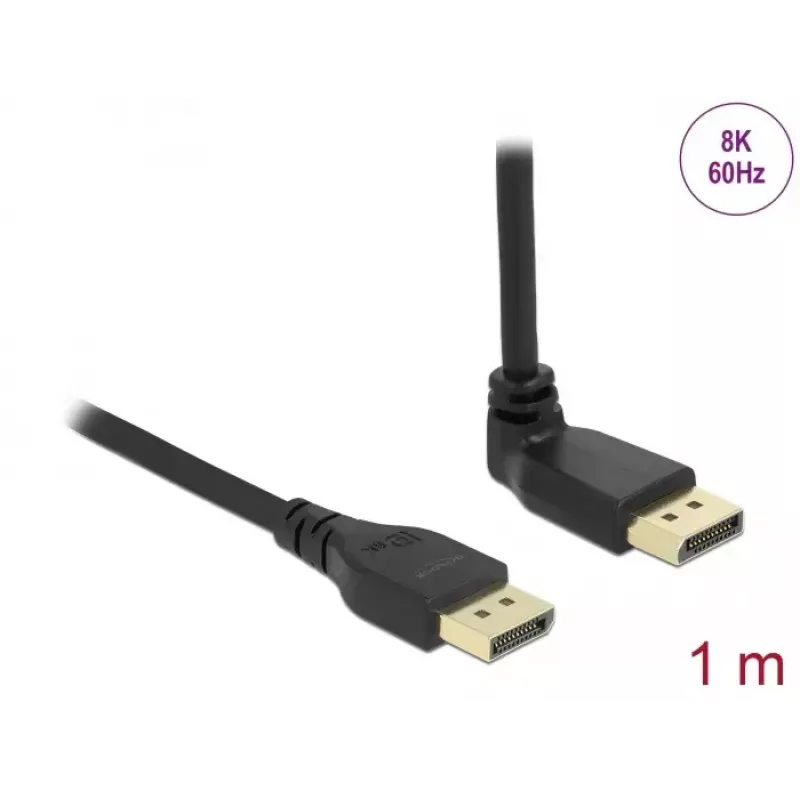 Kabel DisplayPort DELOCK 1 m, DisplayPort na DisplayPort, średnica 5,7 mm, do 32 kanałów audio