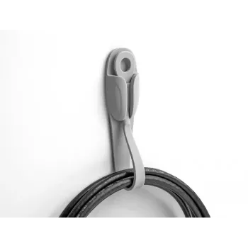 Uchwyt na kabel DeLOCK 18427 samoprzylepny zestaw 3 sztuki czarny szary biały