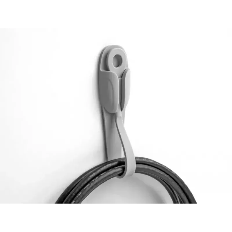Uchwyt na kabel DeLOCK 18427 samoprzylepny zestaw 3 sztuki czarny szary biały