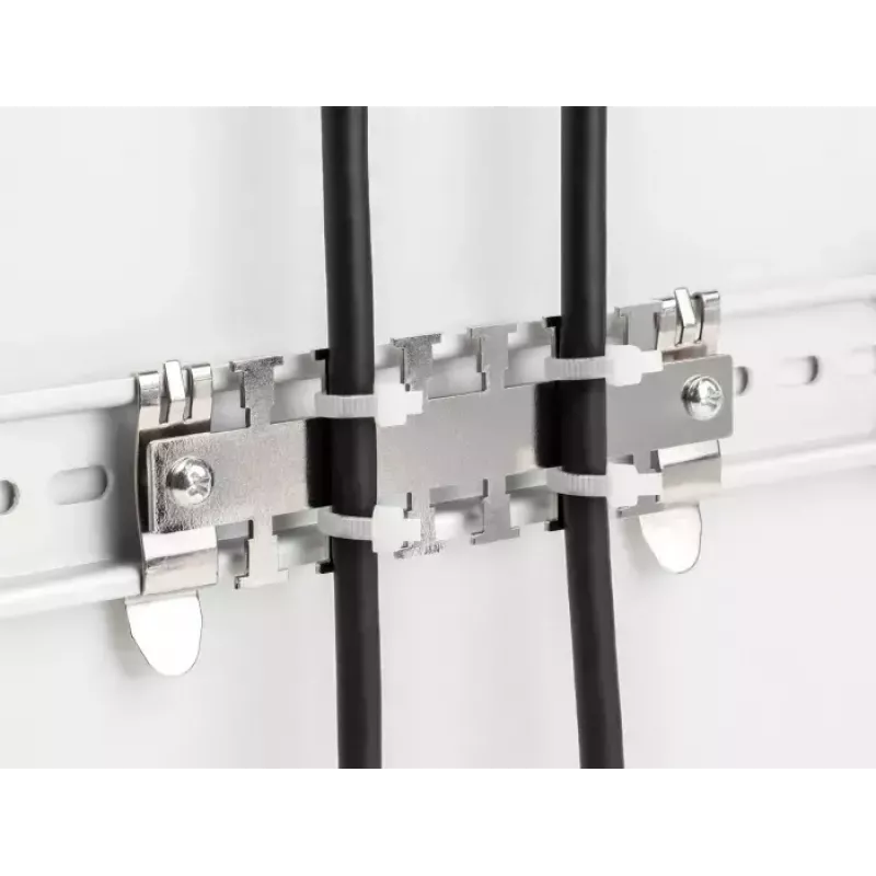 DeLOCK Zacisk kablowy na szynę DIN 3,5 cm średnica metaliczny metal