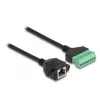 Adapter DeLOCK RJ45 Cat.6 żeński do kostki zaciskowej 30 cm