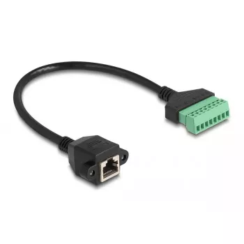 Adapter DeLOCK RJ45 Cat.6 żeński do kostki zaciskowej 30 cm