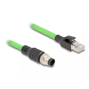 Kabel sieciowy DeLOCK M12 A-kodowany 8-stykowy męski na RJ45 męski PUR (TPU) 5 m