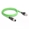 Kabel sieciowy DeLOCK M12 A-kodowany 8-stykowy męski na RJ45 męski PUR (TPU) 5 m