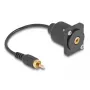 Kabel audio DeLOCK 0,2 m RCA czarny 88152 męski na żeński