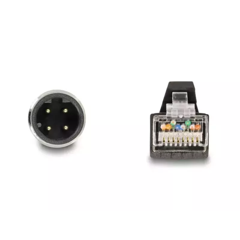 Kabel sieciowy DeLOCK M12 Kabel D-kodowany 4-pin męski na RJ45 męski PUR (TPU) 1 m