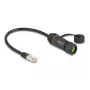 Kabel sieciowy DeLOCK 88147 RJ45 na RJ45 Kat.6A 0,25 m Czarny