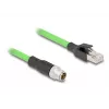 Kabel sieciowy DeLOCK M12 X-kodowany 8-pinowy wtyk męski na RJ45 wtyk męski PUR (TPU) 5 m