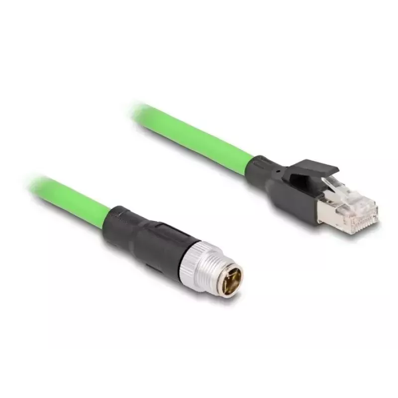 Kabel sieciowy DeLOCK M12 X-kodowany 8-pinowy wtyk męski na RJ45 wtyk męski PUR (TPU) 5 m