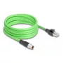 Kabel sieciowy DeLOCK M12 X-kodowany 8-pinowy wtyk męski na RJ45 wtyk męski PUR (TPU) 5 m