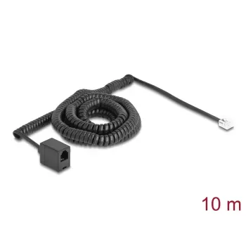 Kabel telefoniczny DeLOCK 90347 10 m czarny RJ-11