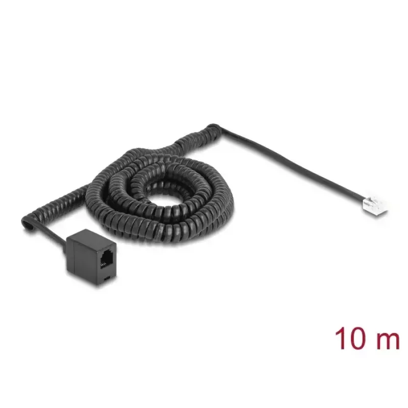 Kabel telefoniczny DeLOCK 90347 10 m czarny RJ-11
