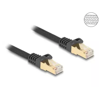 DeLOCK Kabel sieciowy RJ45 Cat.6A S/FTP 1m Czarny