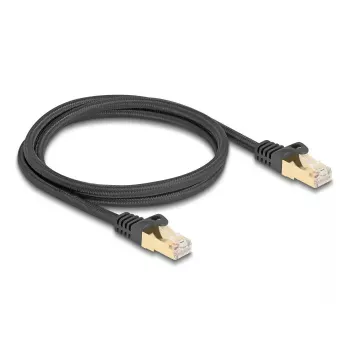 DeLOCK Kabel sieciowy RJ45 Cat.6A S/FTP 1m Czarny