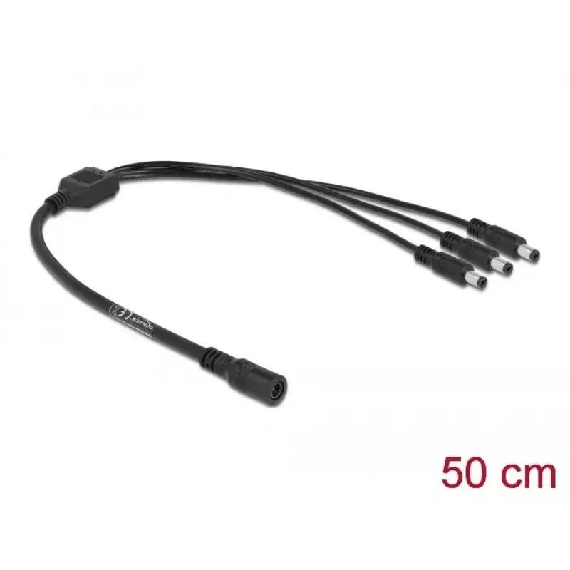 Kabel rozgałęźny DC DeLOCK 83021 5,5 x 2,1 mm 1 x gniazdo na 3 x wtyk