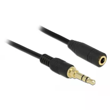 Kabel audio 3,5 mm męski na żeński DeLOCK 85578 2 m czarny