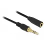 Kabel audio 3,5 mm męski na żeński DeLOCK 85578 2 m czarny