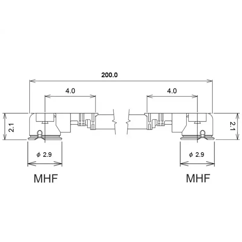 Kabel koncentryczny DeLOCK 89608 0,2 m MHF (I-PEX) Czarny Złoty