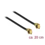 Kabel koncentryczny DeLOCK 89608 0,2 m MHF (I-PEX) Czarny Złoty