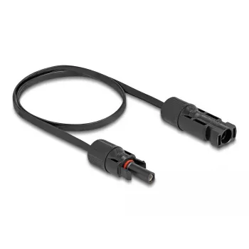 Kabel DeLOCK DL4 Solar płaski kabel męski do żeńskiego 60 cm czarny 3,3 mm²