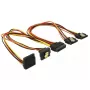 Kabel SATA DeLOCK 60148 0.3 m SATA 15-pin 4 x SATA 15-pin Beżowy Pomarańczowy Czerwony Żółty