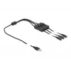 Kabel USB Typ-A męski do 3 x DC 5,5 x 2,1 mm żeński z przełącznikiem DeLOCK 86798