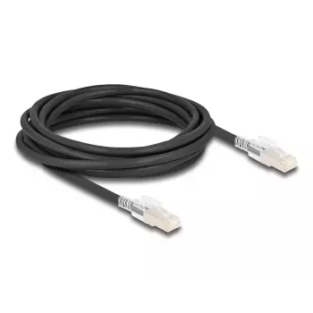 Kabel sieciowy DELOCK 80258 Cat6a S/FTP (S-STP) RJ-45 do RJ-45 5 m Czarny