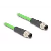 Kabel sieciowy DeLOCK M12 Kabel D-kodowany 4-pinowy wtyk na wtyk PUR (TPU) 1 m