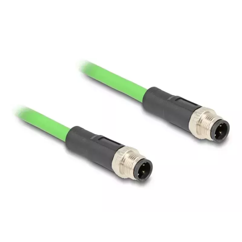 Kabel sieciowy DeLOCK M12 Kabel D-kodowany 4-pinowy wtyk na wtyk PUR (TPU) 1 m